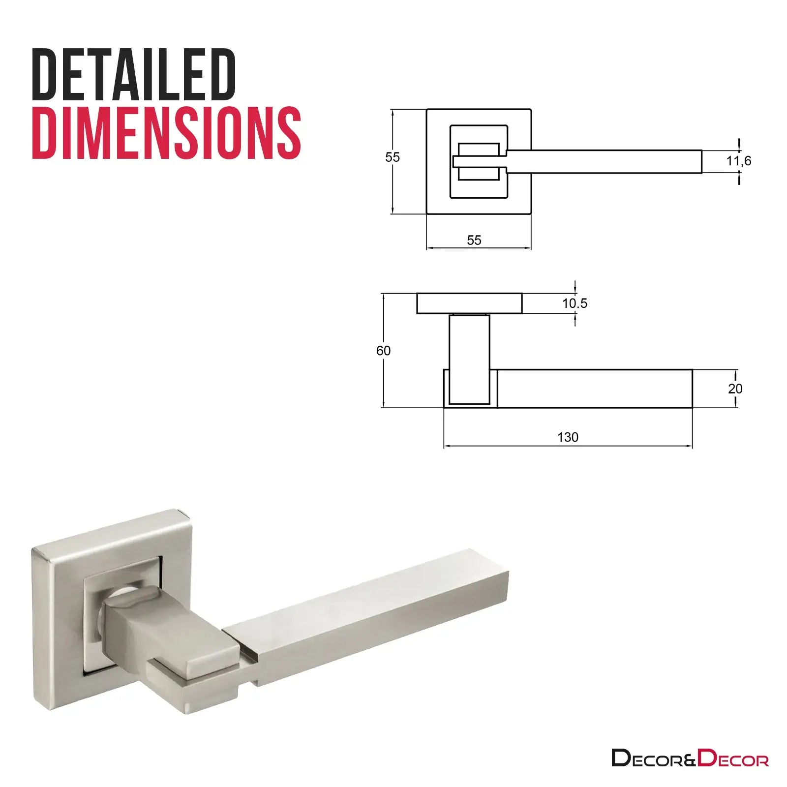 Nexus Satin Nickel Passage Door Lever Handles - Latch and Hinge Set - &