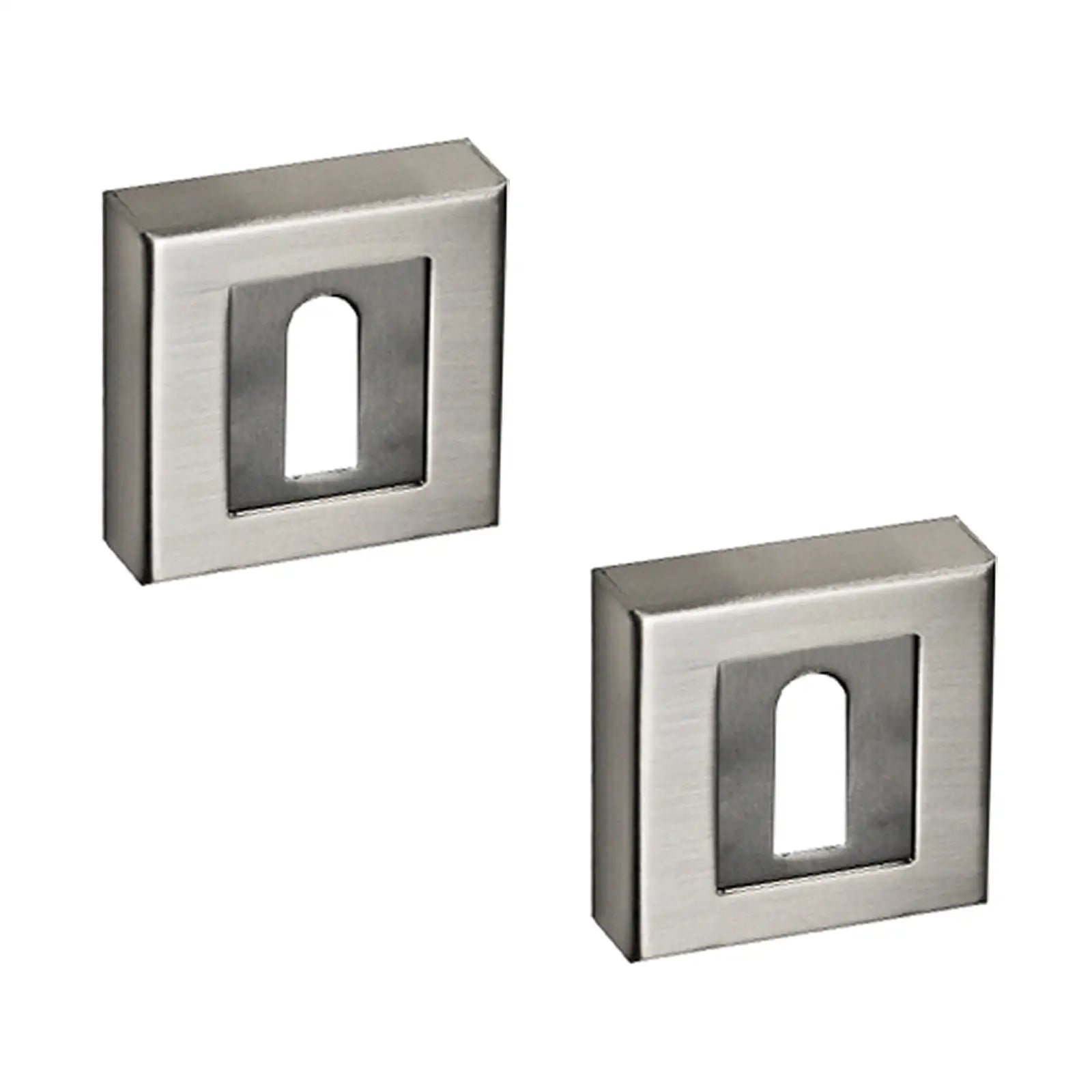 Nexus Satin Nickel Privacy Door Lever Handles - Sash Lock Kit Set - Decor And Decor
