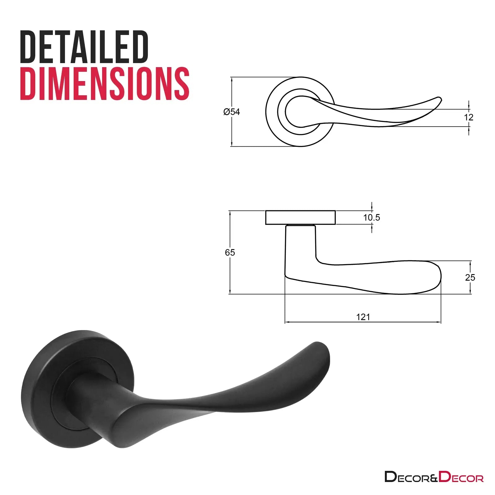 Nimbus Matt Black Door Lever Handles- Latch And Hinge Set - & Handles | Modern Home Upgrade
