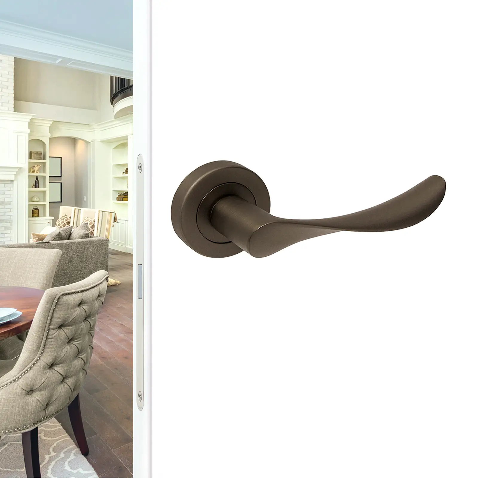 Nimbus Matt Bronze Door Lever Handles - Pair of Handles - Decor And Decor