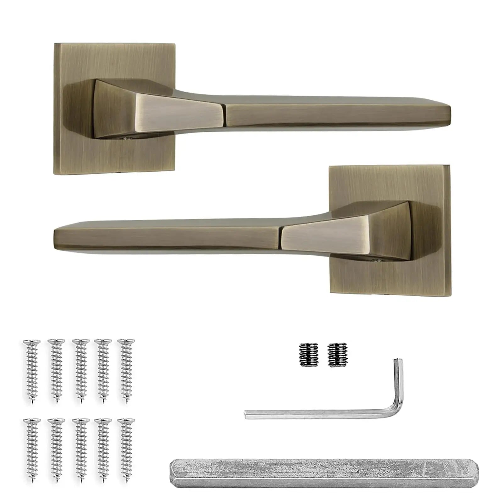 Penta Internal Door Handles - Antique Brass - – Elegant & Strong