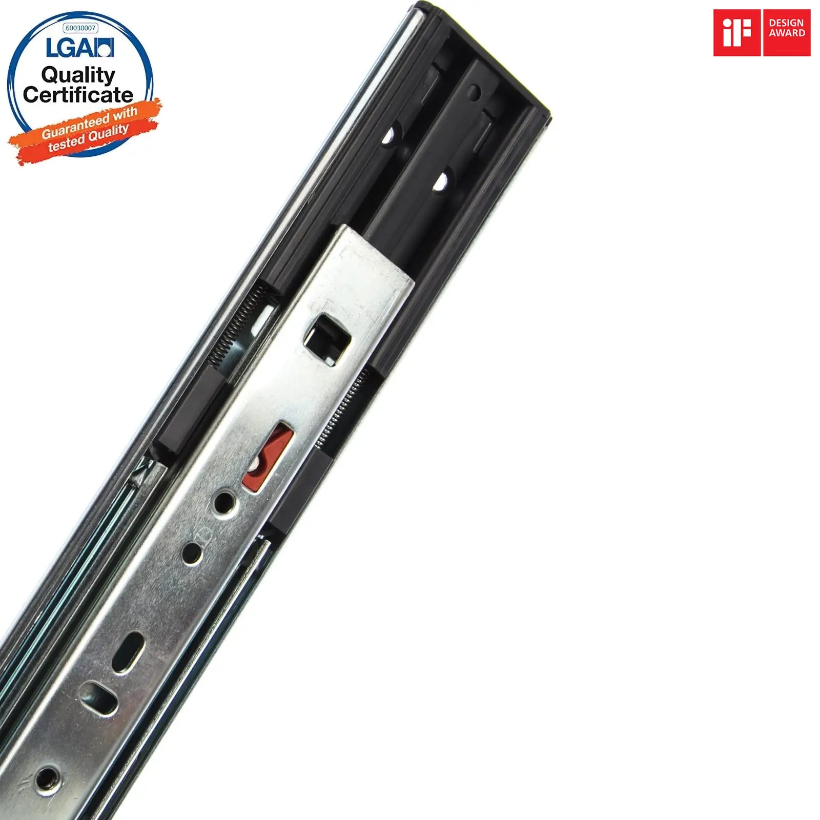 SAMET 46mm 45kg Soft Close Full Extension Ball Bearing Drawer Runners - Decor And Decor