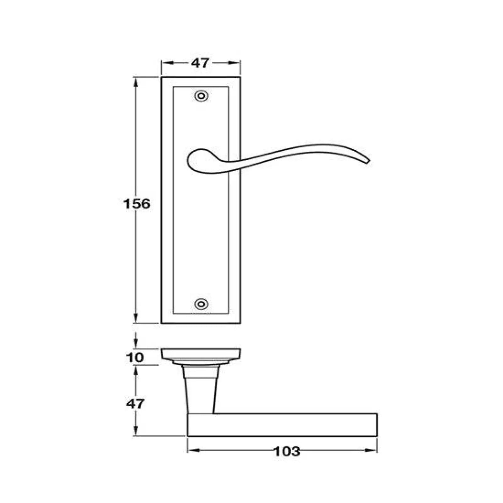 Satin Lever Lock Door Handles On Backplate - Decor And Decor