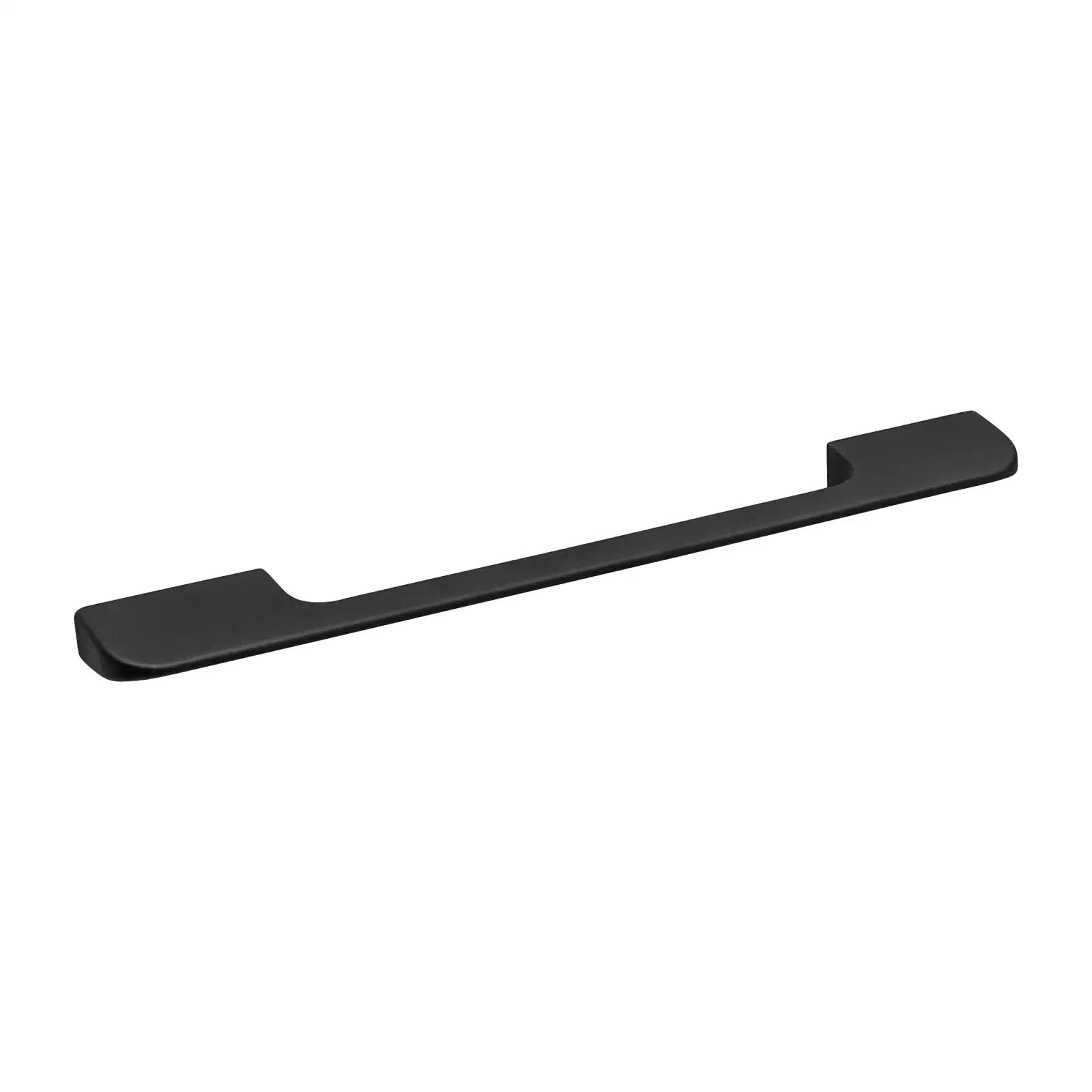 Sleek matte black Semma D Shaped Kitchen Door Handle for modern cabinetry design