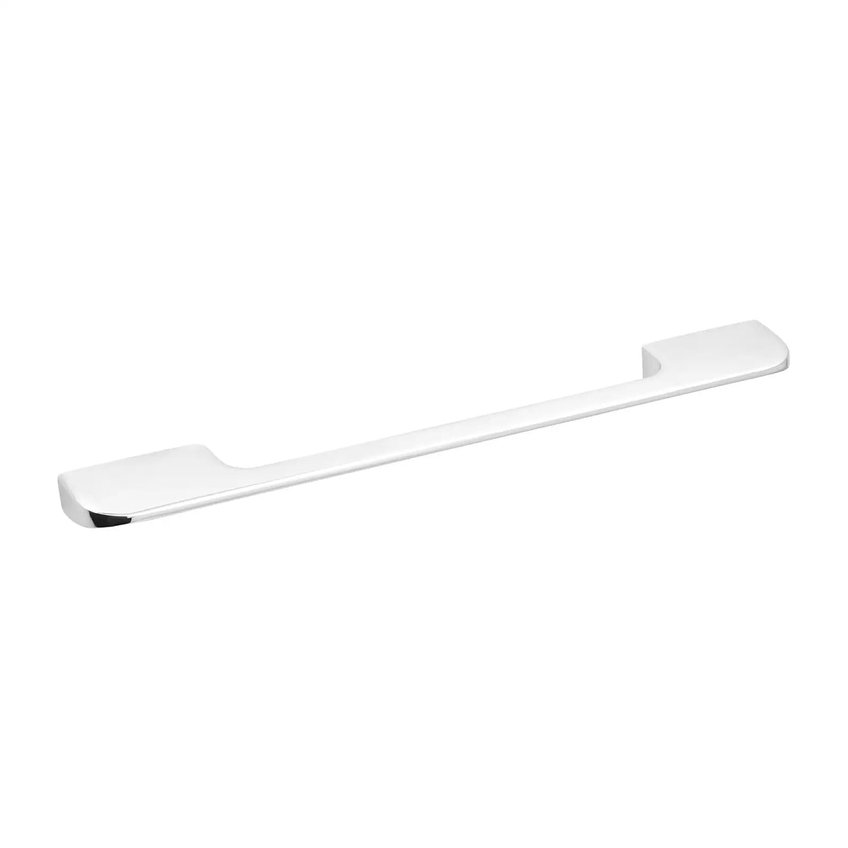 Sleek white cabinet handle on Semma D Shaped Kitchen Door Handle in Polished Chrome