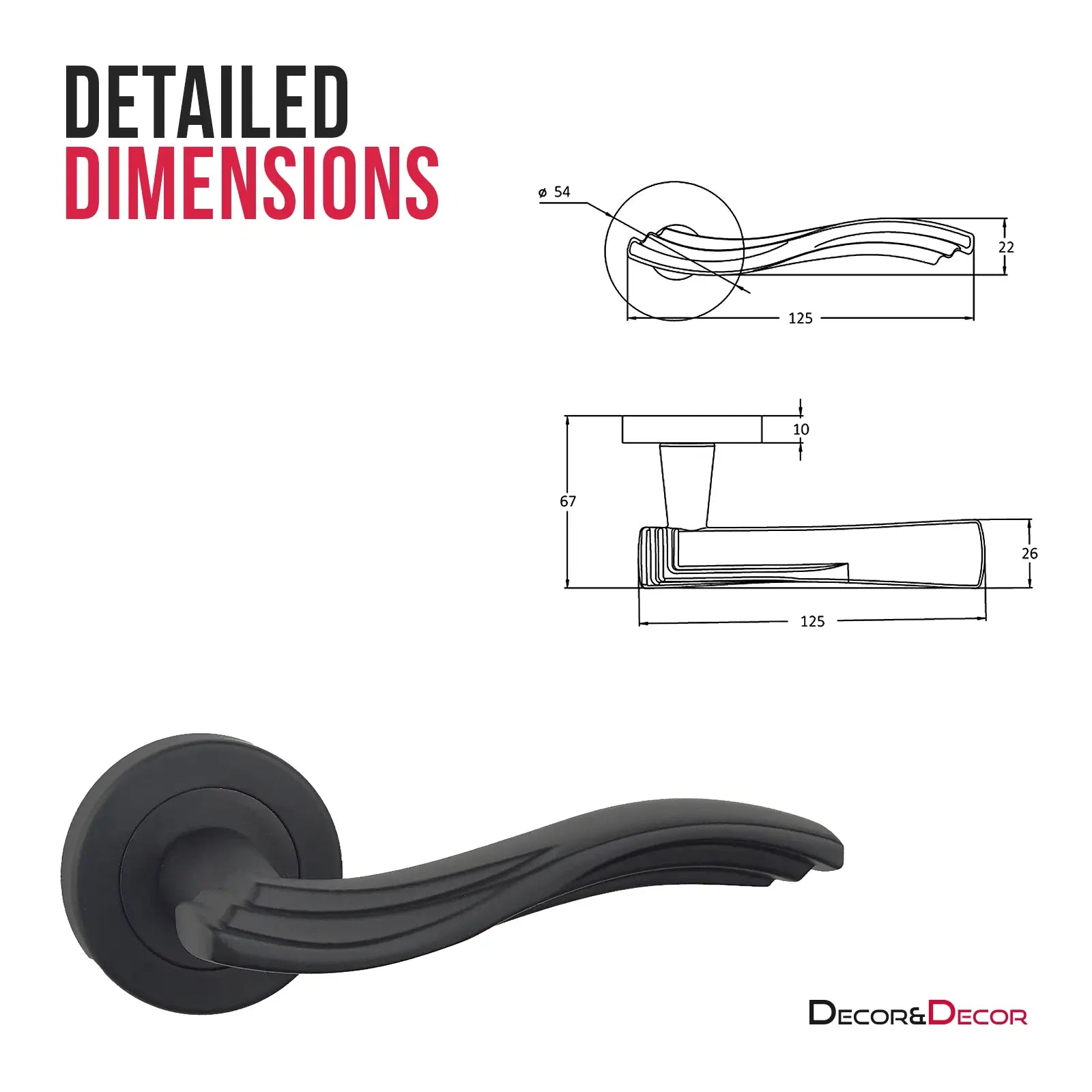 Solace Satin Nickel Door Lever Handles - Pair of Handles - Decor And Decor