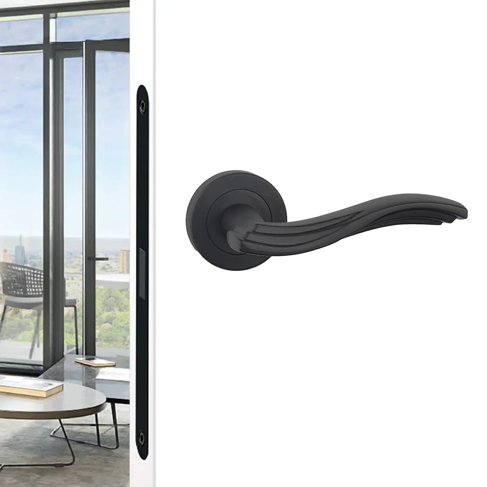 Solace Satin Nickel Door Lever Handles - Pair of Handles - Decor And Decor