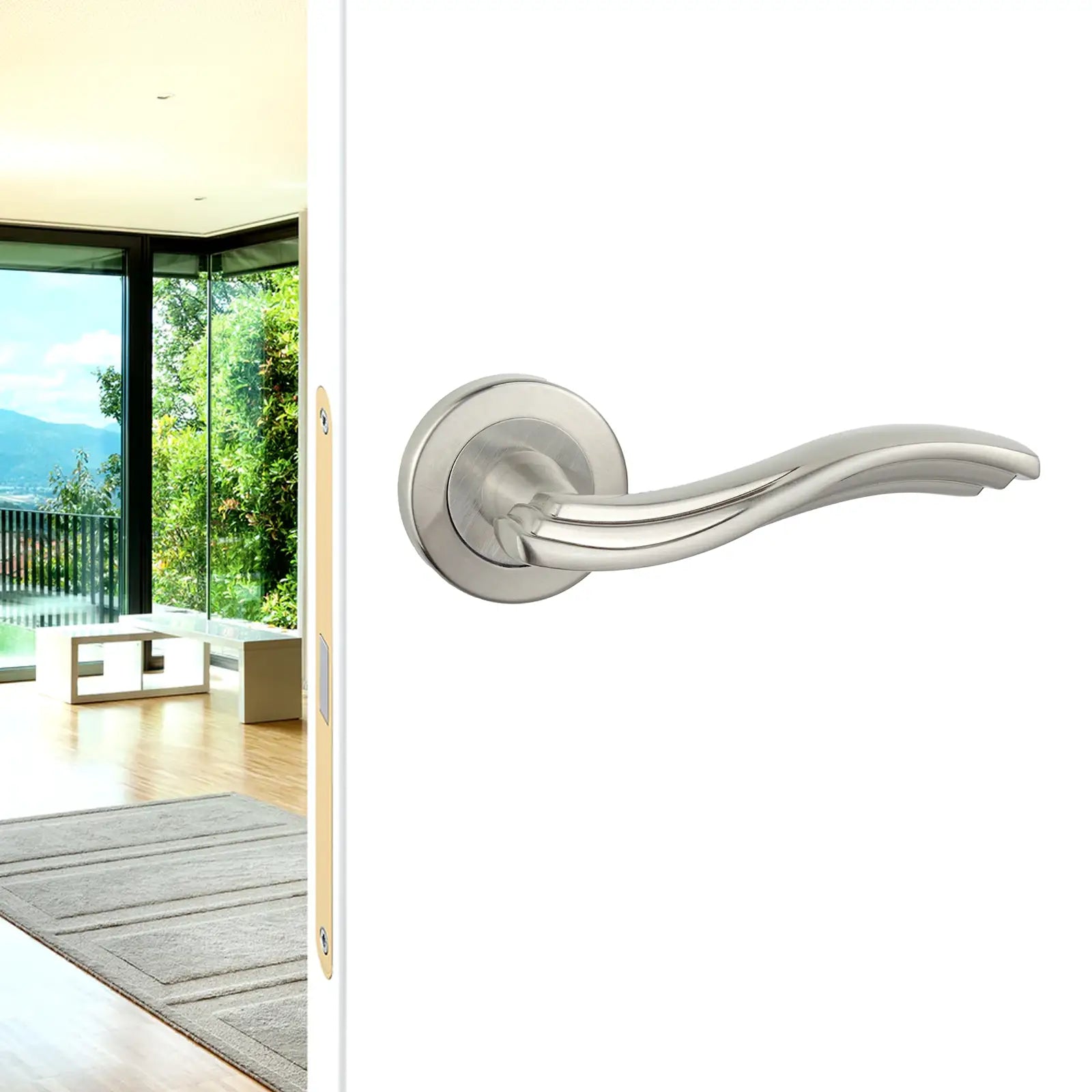 Solace Matt Black Door Lever Handles - Pair of Handles - Decor And Decor
