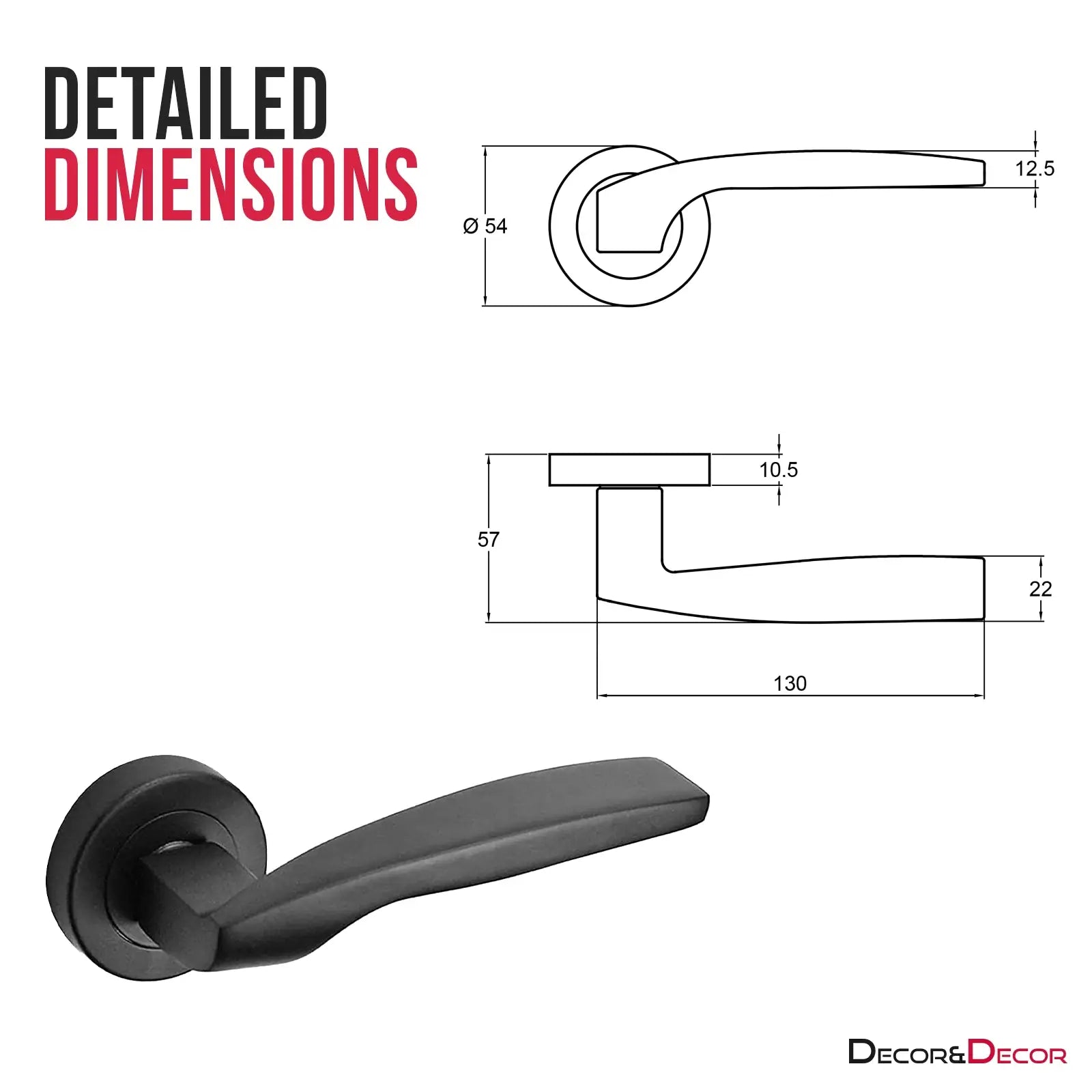 Solitude Matt Black Door Lever Handles - Latch And Hinge Set - & - Modern Upgrade