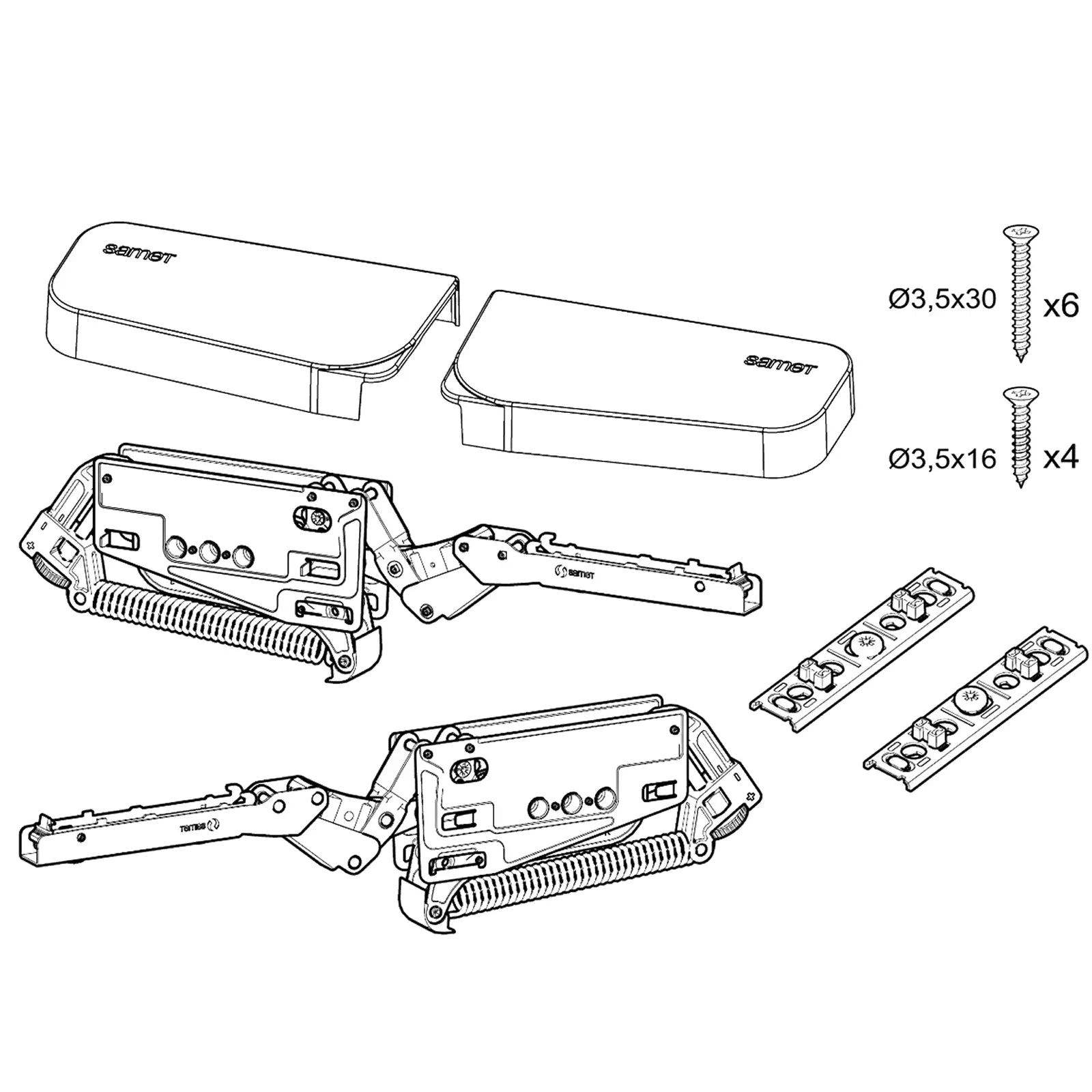 SoloMech Hingeless Cabinet Door Lift Mechanism - Anthracite - Decor And Decor