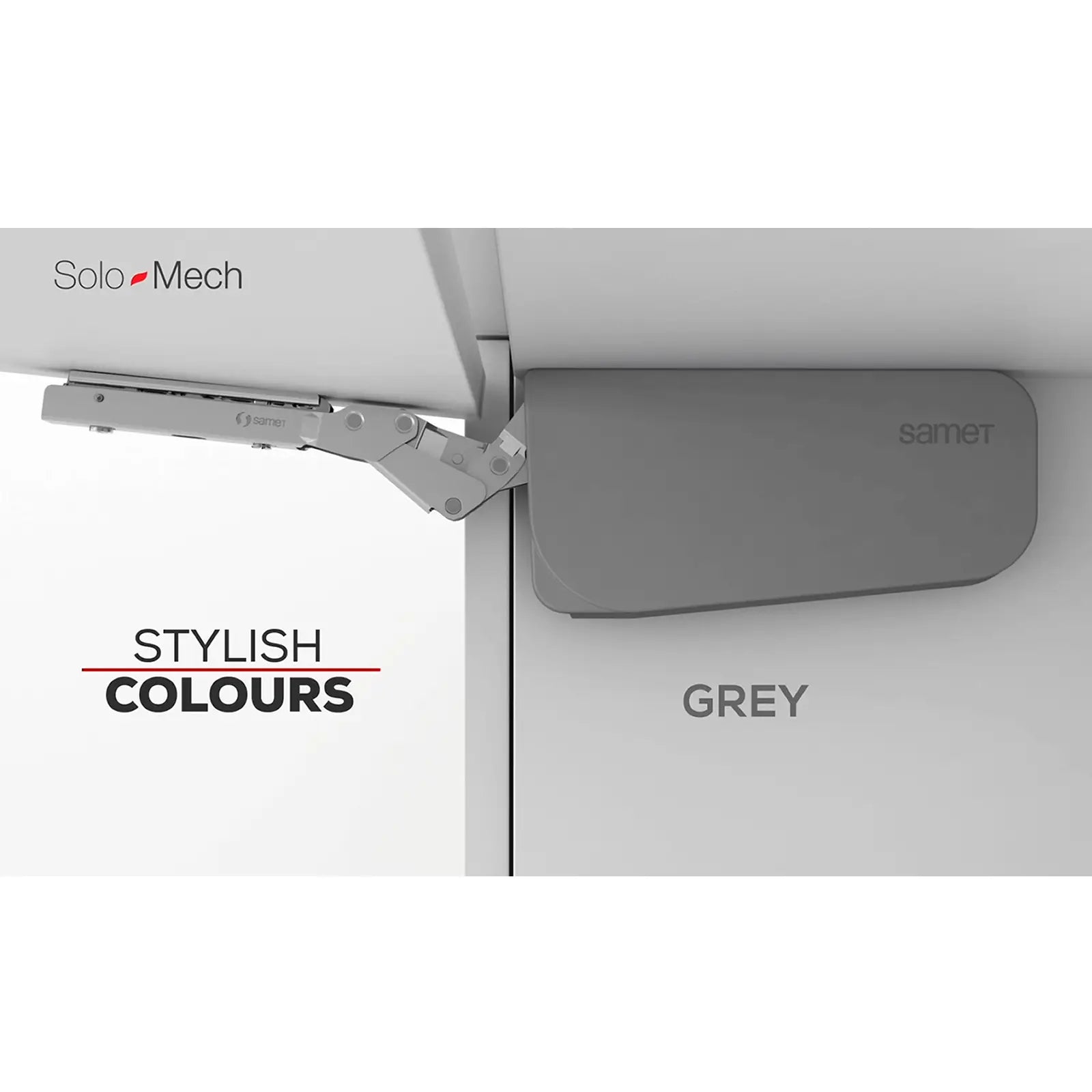 SoloMech Hingeless Cabinet Door Lift Mechanism - Grey - Decor And Decor
