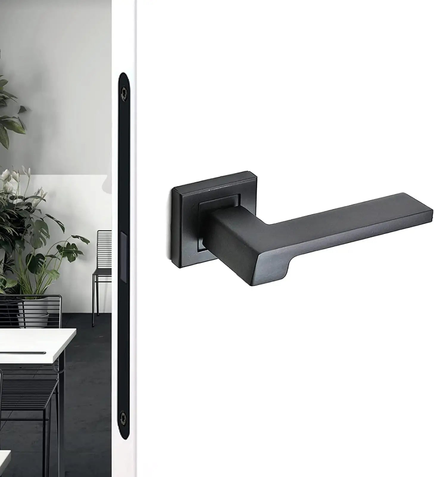 Modern matte black door handle from Spectra Matt Black Door Handles set