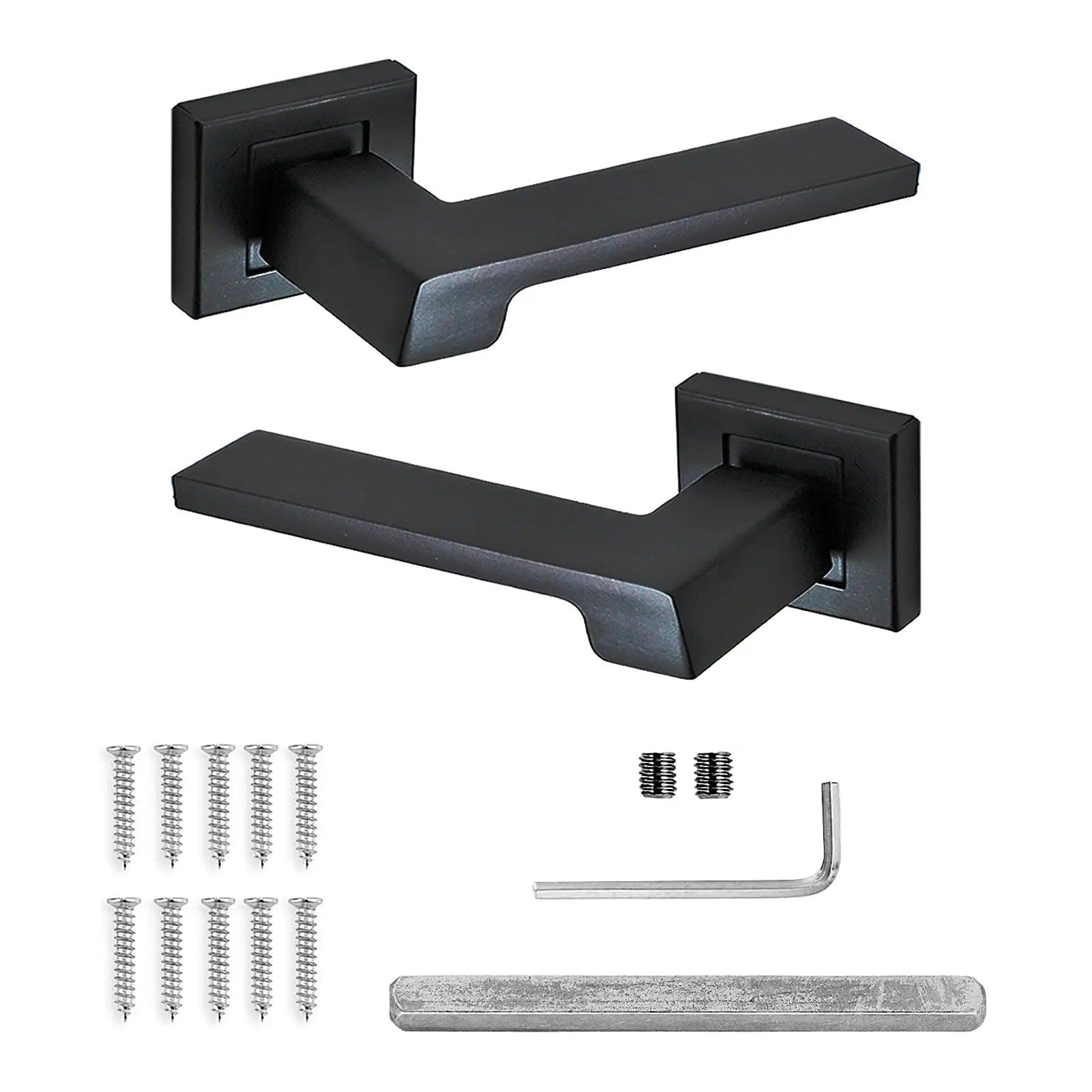 Spectra Matt Black Door Lever Handles - Pair of Handles - Decor And Decor