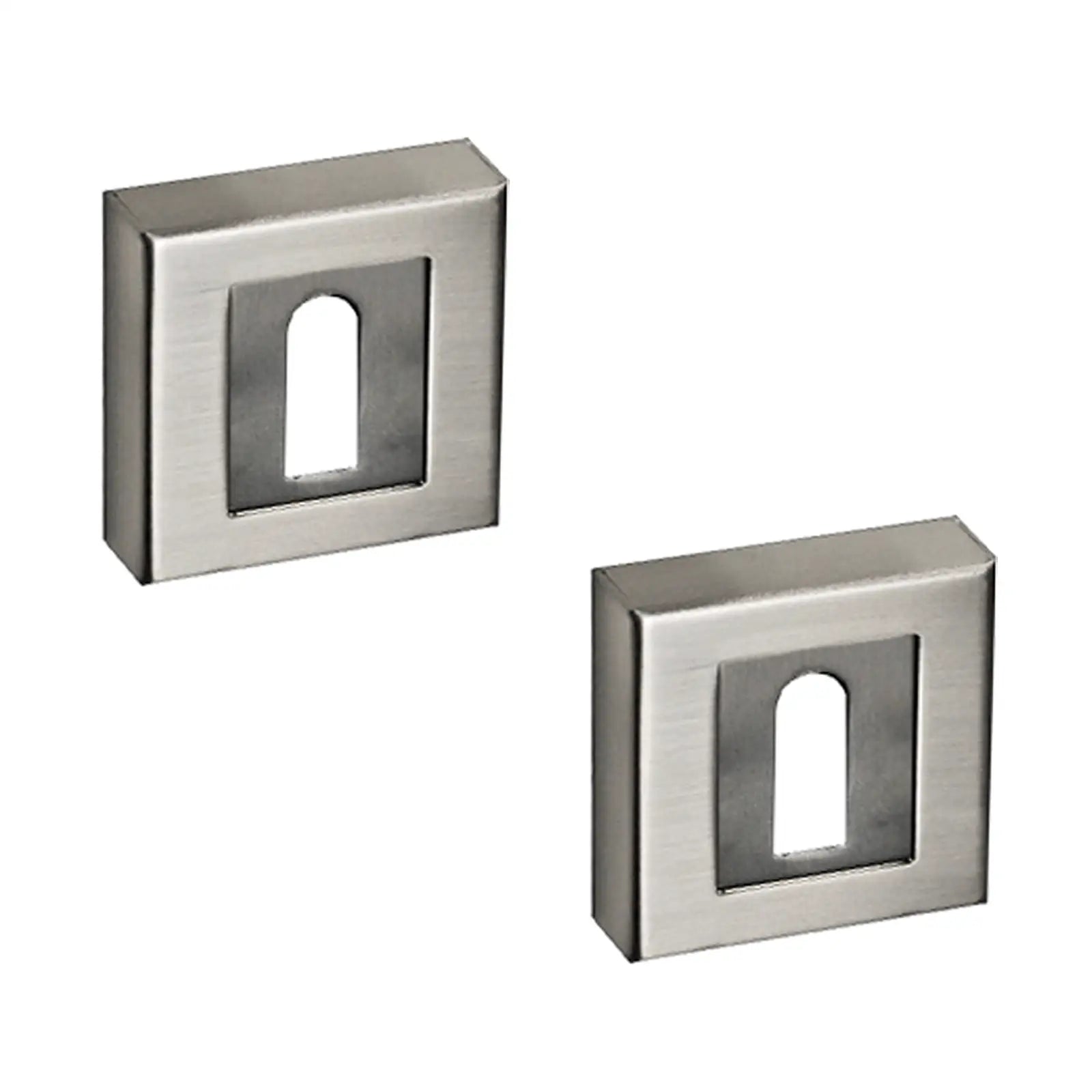 Spectra Satin Nickel Privacy Door Lever Handles - Sash Lock Kit Set - Decor And Decor