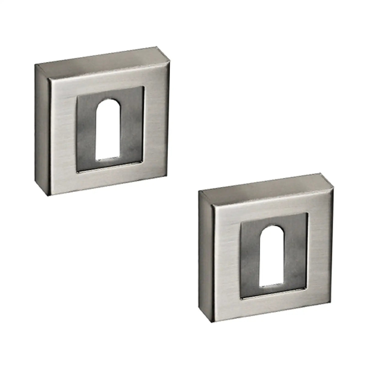 Square Keyhole Cover Escutcheon - Satin Nickel