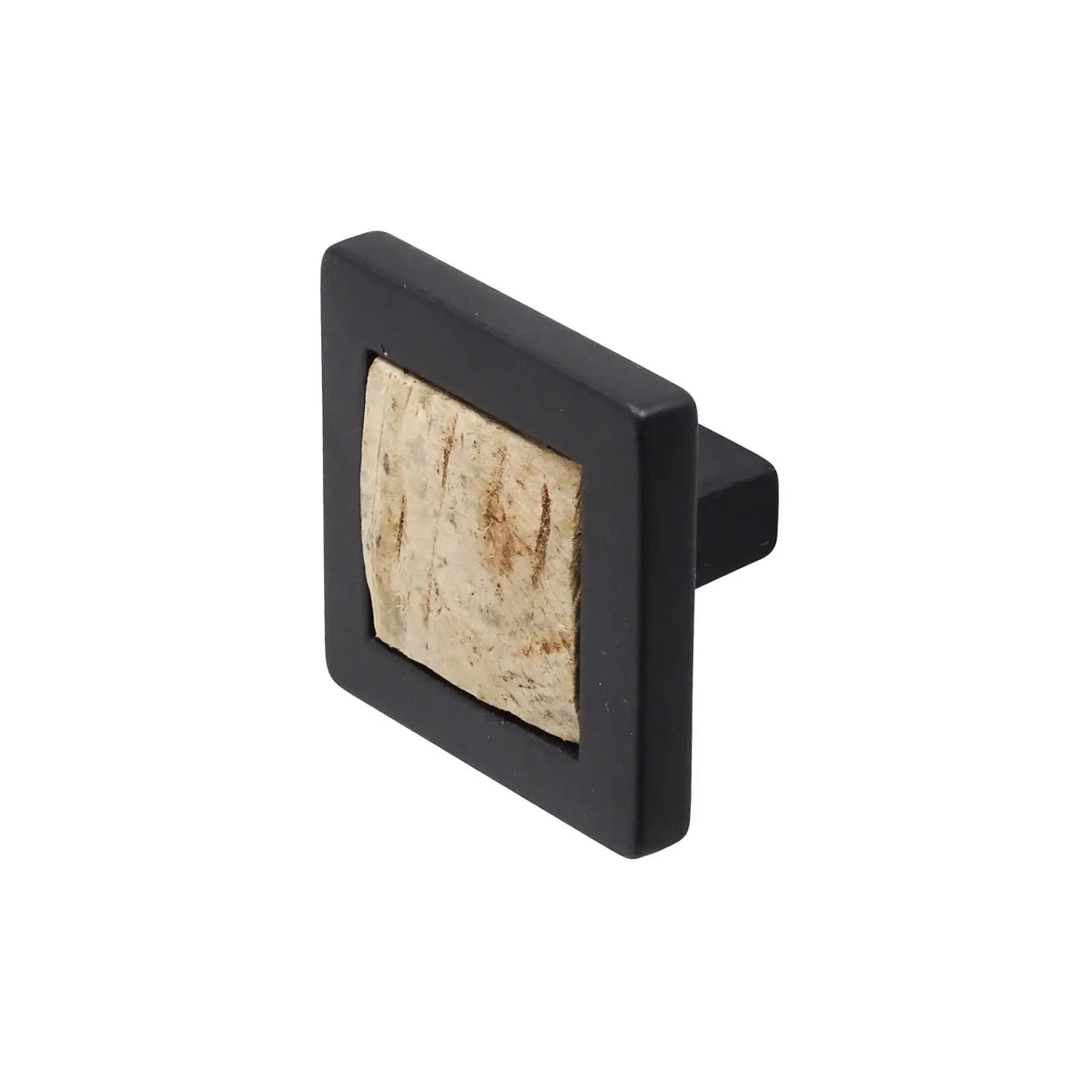 Tazetta - Square Wood Cupboard Knob - Matt Black