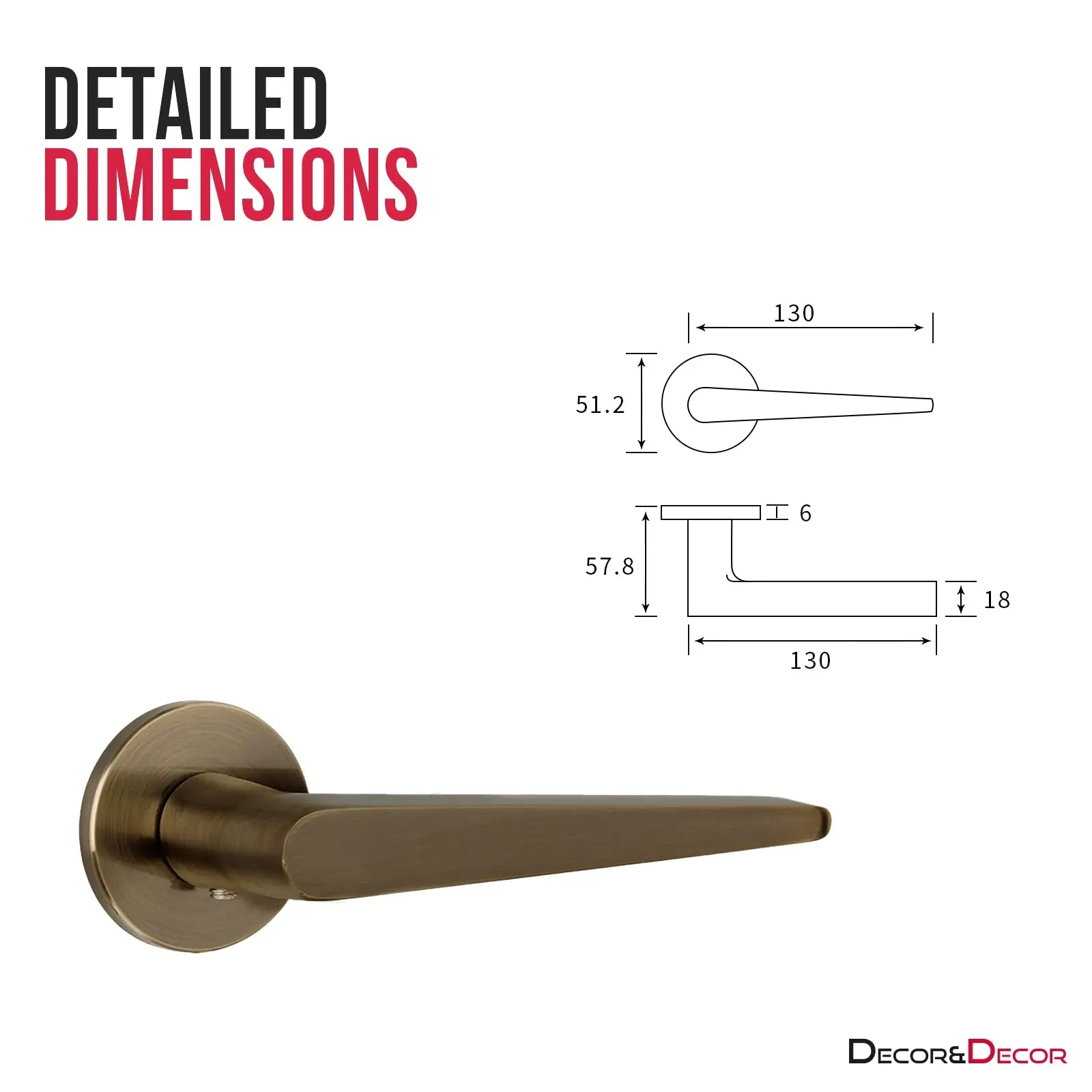 Terra Antique Brass Passage Door Handles - Latch and Hinge Set - & Handle –
