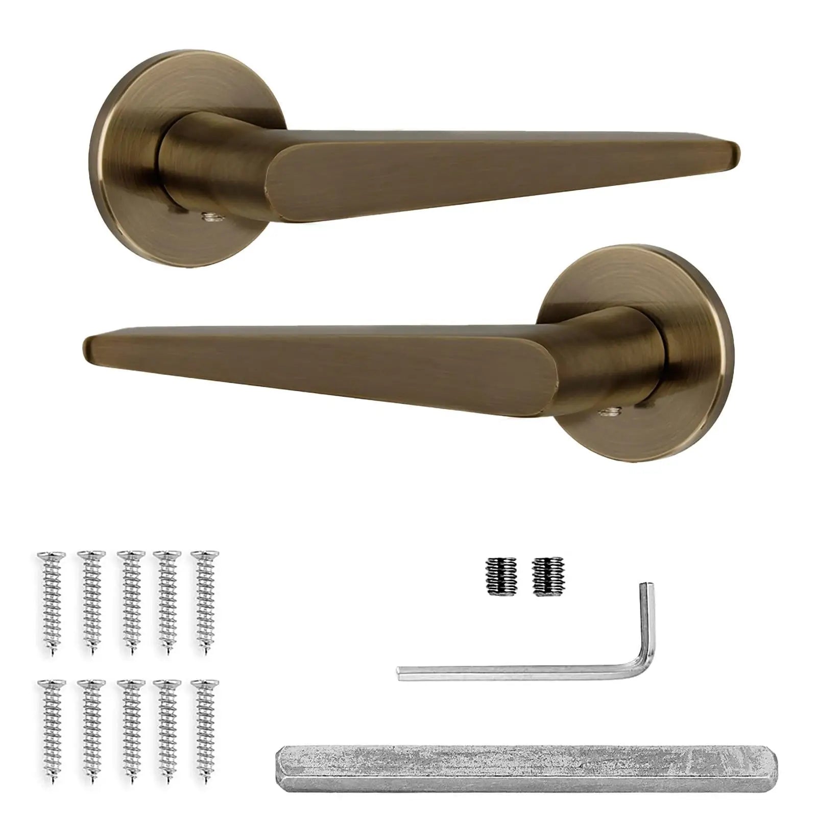 Terra Internal Door Handles - Antique Brass - – Vintage Look