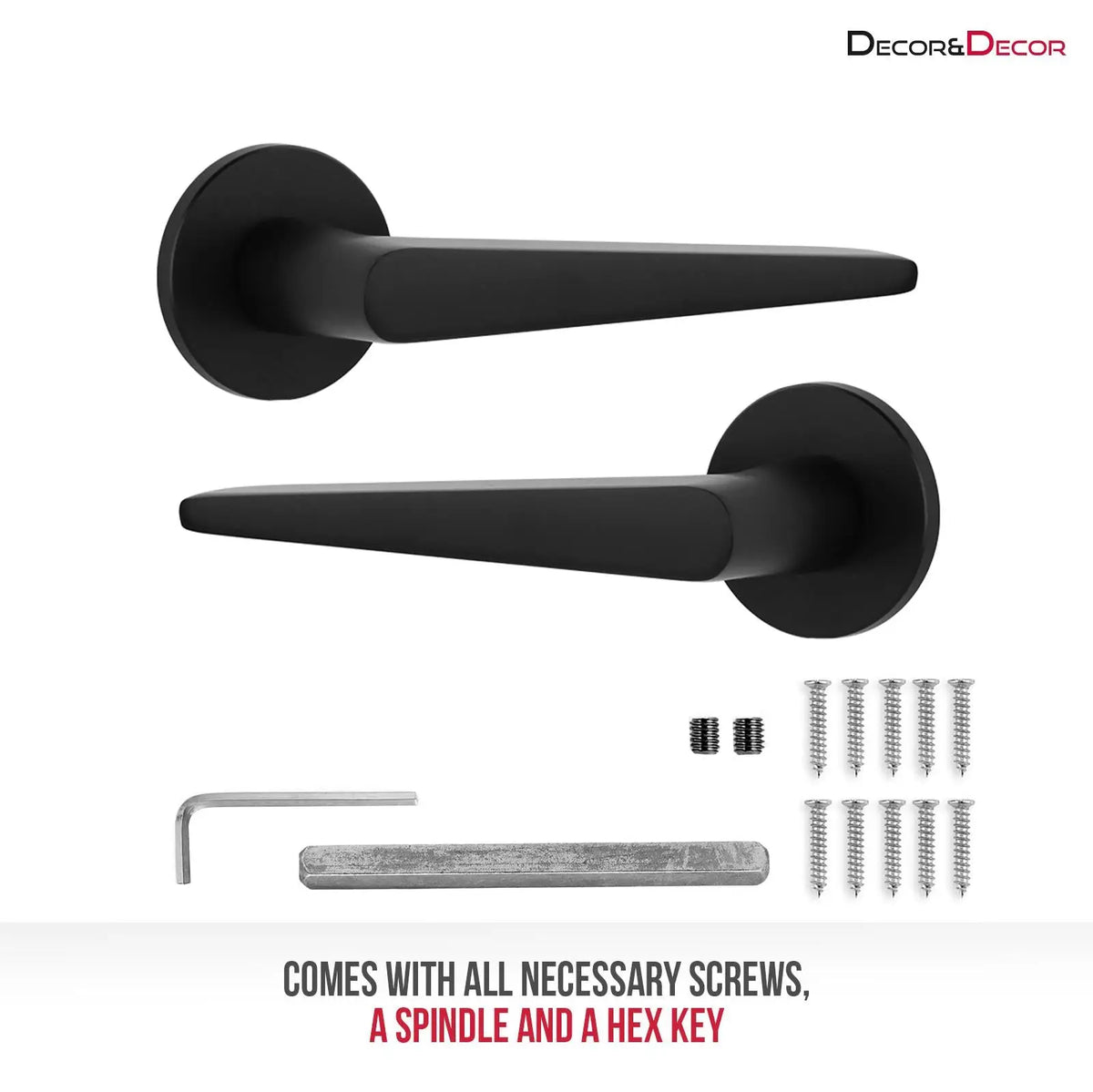 Terra Internal Door Handles - Matt Black - – Contemporary Design