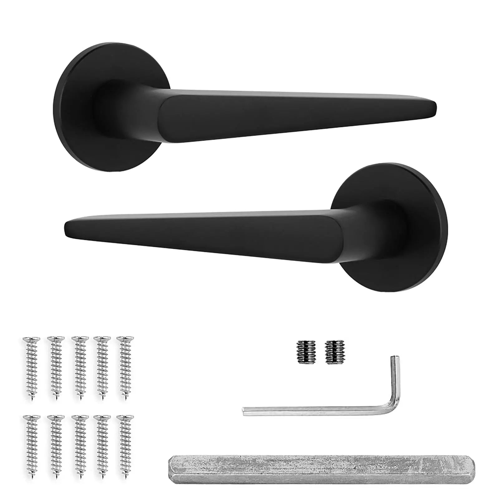 Terra Internal Door Handles - Matt Black - – Contemporary Design
