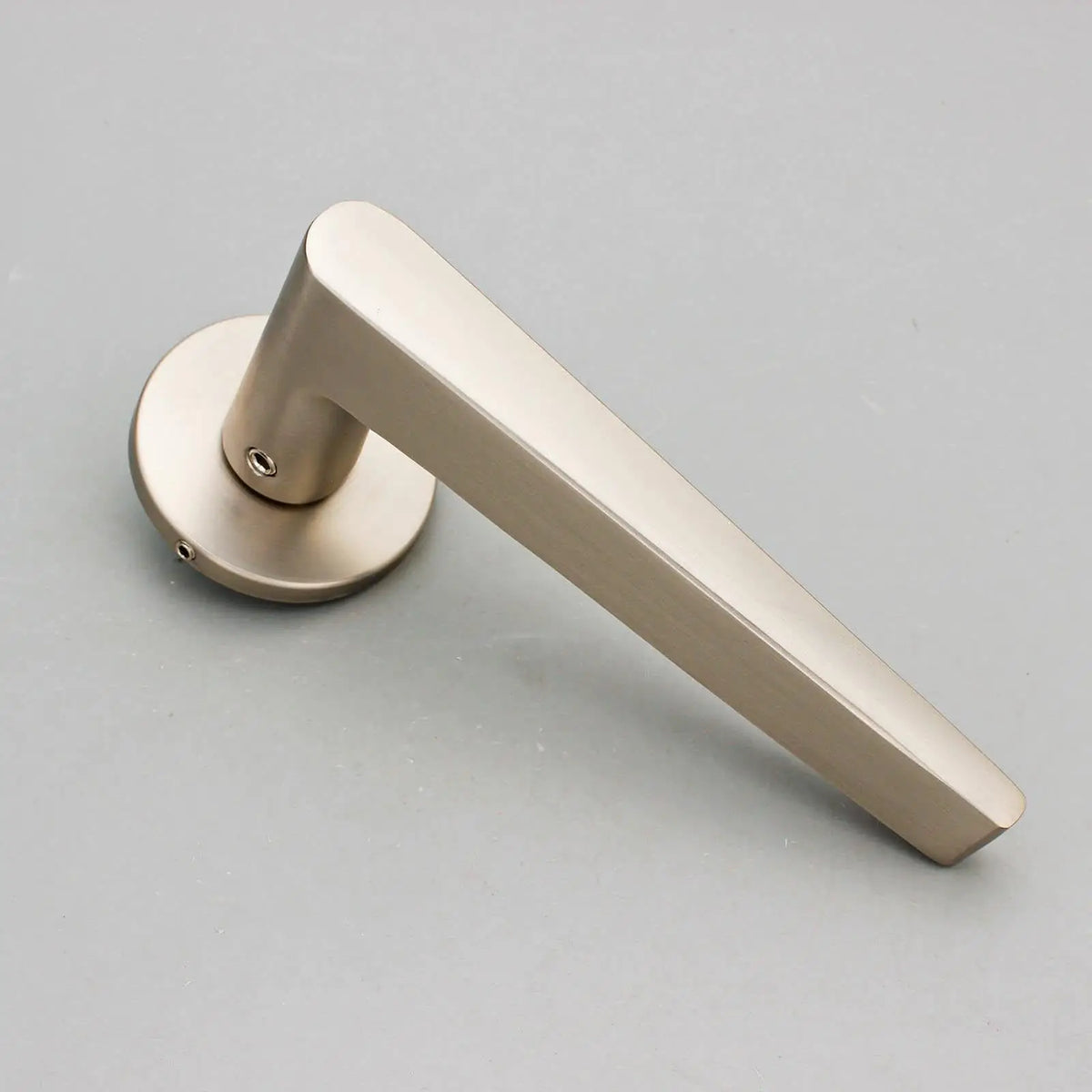 Terra Satin Nickel Privacy Door Handles - Sash Lock Kit Set - Handle –