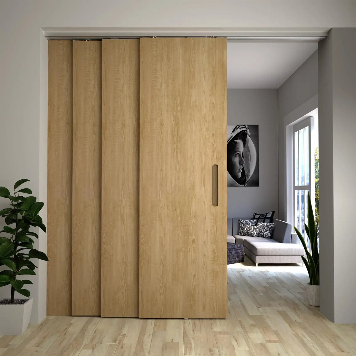 TP-Slide Telescopic Sliding Door Kit - 3 Door - 3600mm Track – view 3