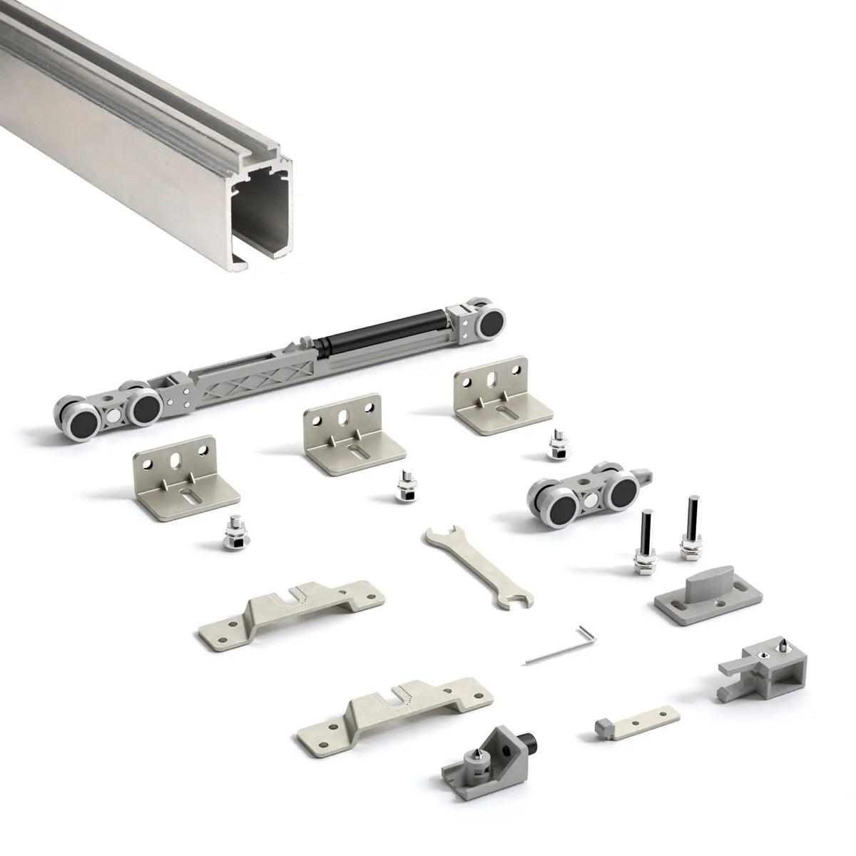 TS-Slide Top Hung Sliding Door Rail Kit - 1800mm Track - One Way Soft Close