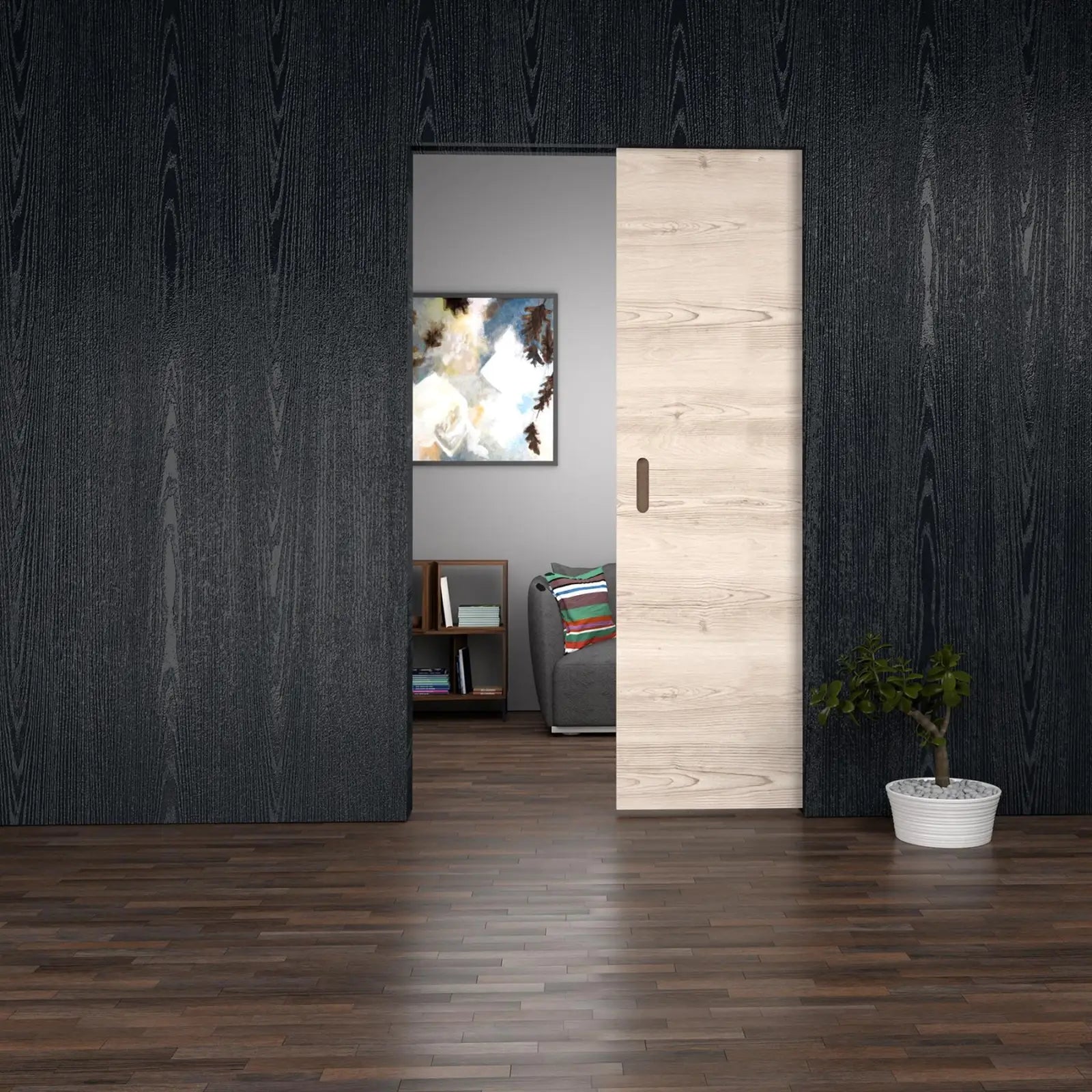 TS-Slide Top Hung Sliding Door Rail Kit - 3000mm Track - One Way Soft Close - Decor And Decor