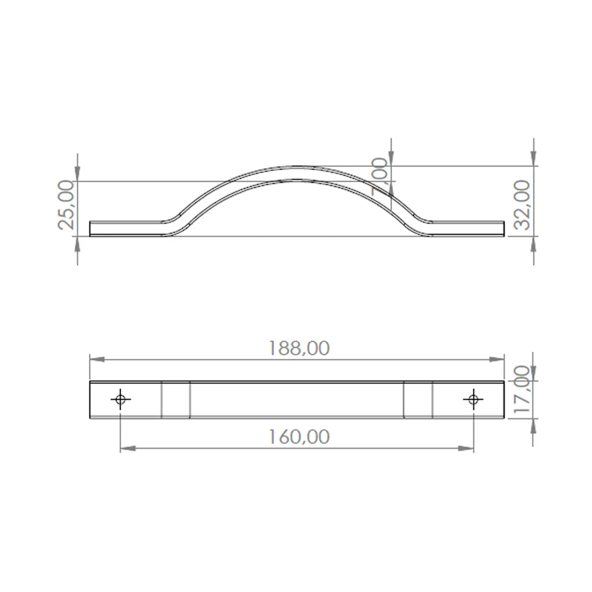 Tucana - Bow Kitchen Handle - Matt Black – view 4