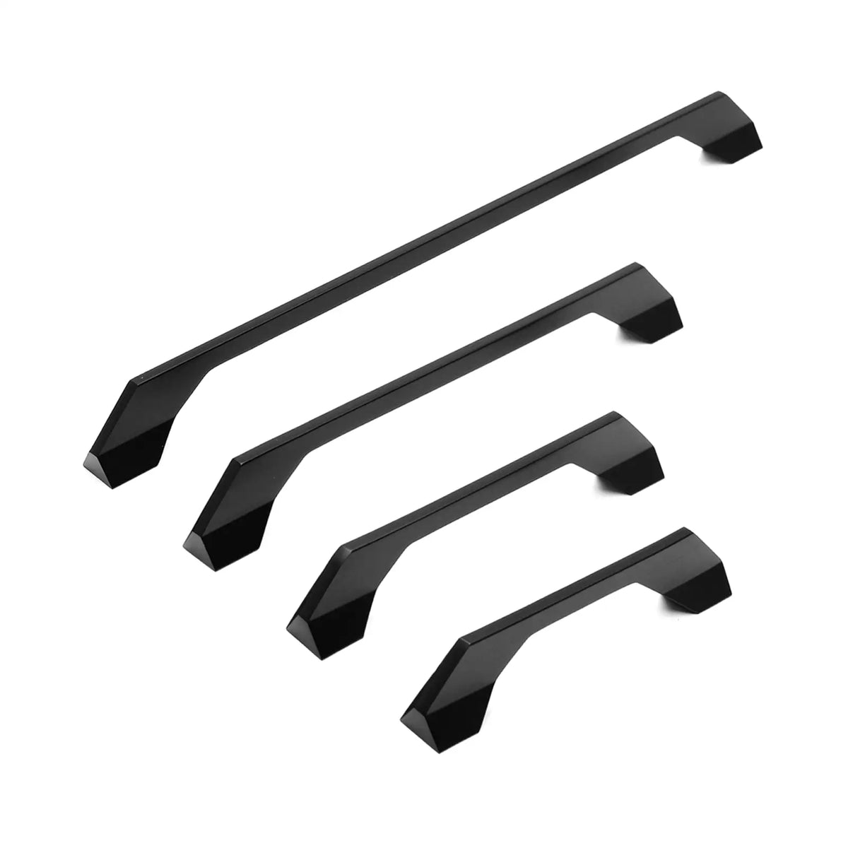 Veniero - D Shaped Wardrobe Door Handle - Matt Black – view 7