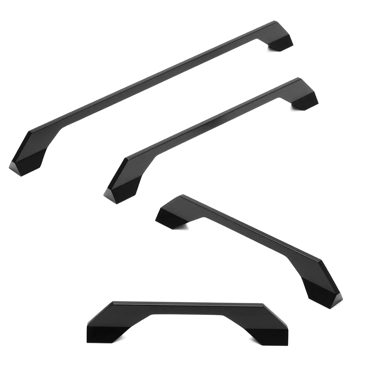 Veniero - D Shaped Wardrobe Door Handle - Matt Black – view 2