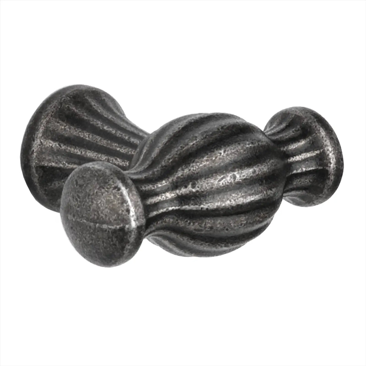 Verna - Traditional T- Bar Cabinet Knob - Antique Silver - Pewter - Knobs