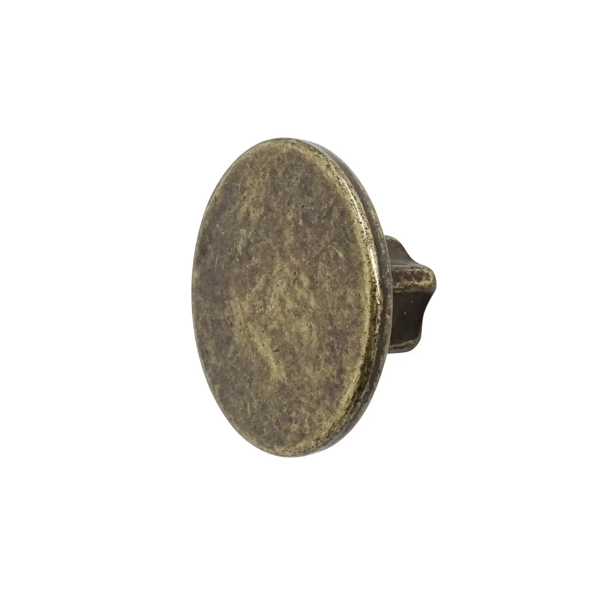 Vesta - Round Kitchen Cabinet Knob - Antique Brass