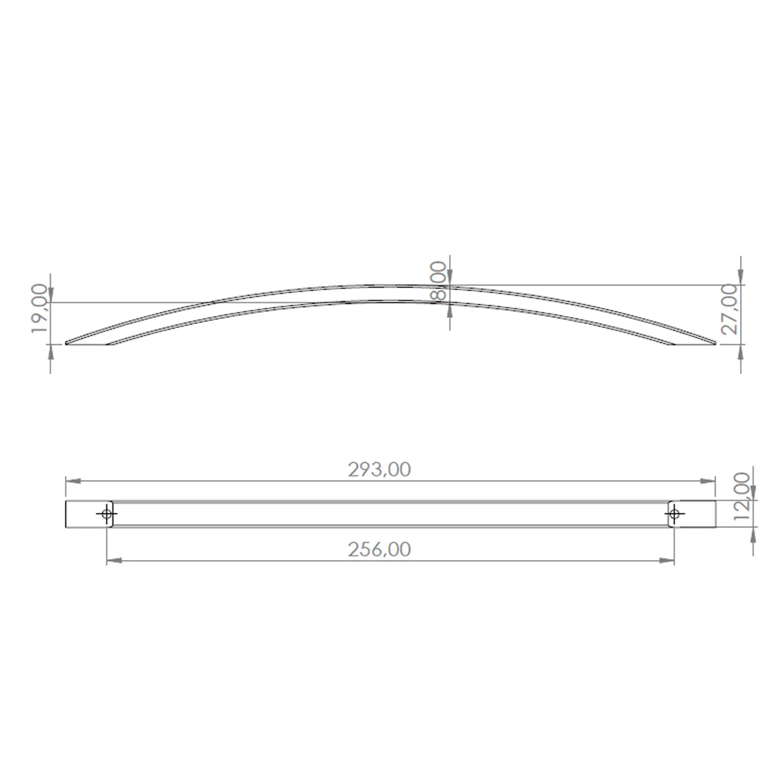 #size selection_256mm hole centres