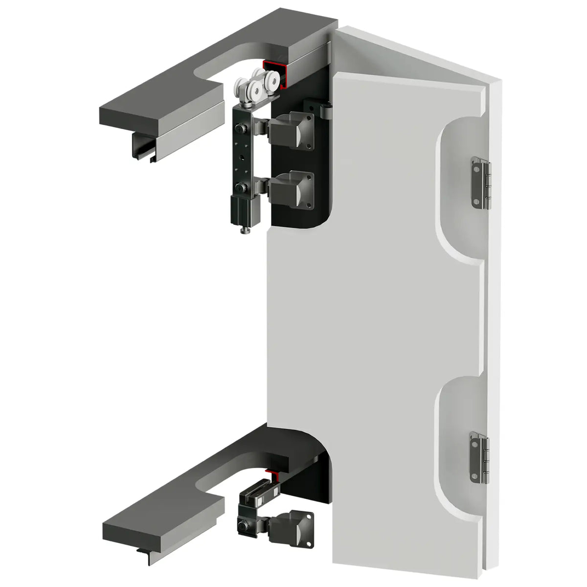 W-Slide BiFold Wardrobe Sliding Door Kit - 2 Door - 1200mm Track
