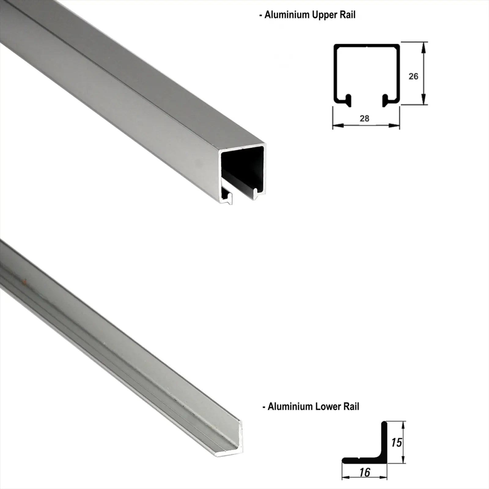 W-Slide BiFold Wardrobe Sliding Door Kit - 2 Door - 1500mm Track - Decor And Decor