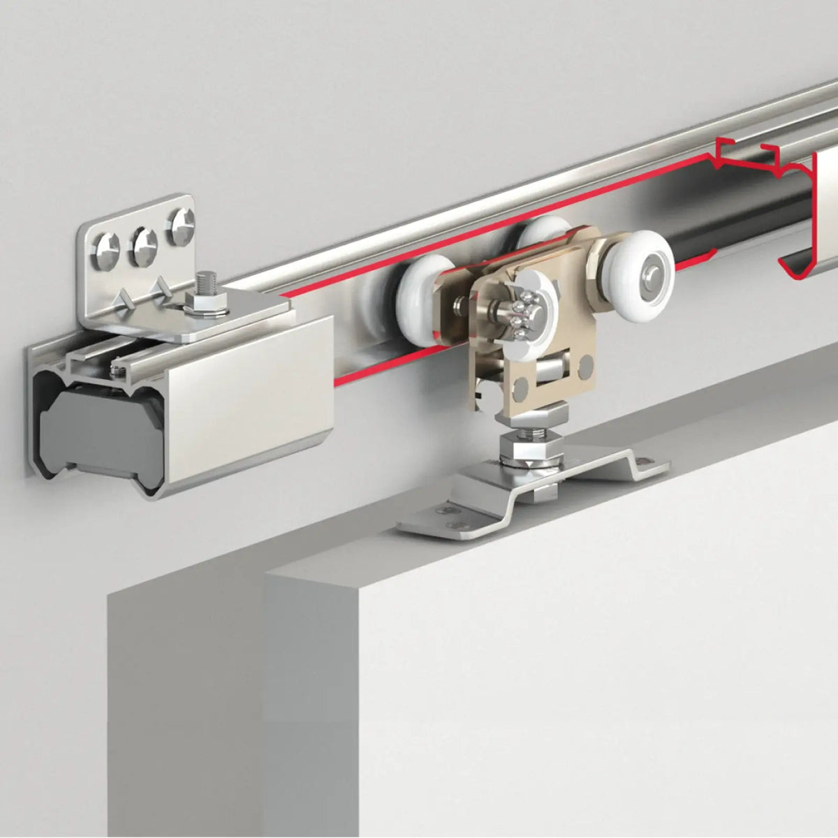 X-Slide Top Hung Sliding Door Kit - 1200mm Track – view 7