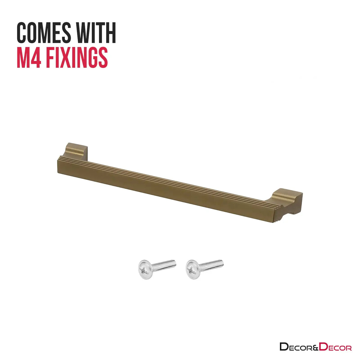 Zinnia - D Shaped Kitchen Drawer Handle - Matt Bronze - Cupboard Handles in DecorAndDecor