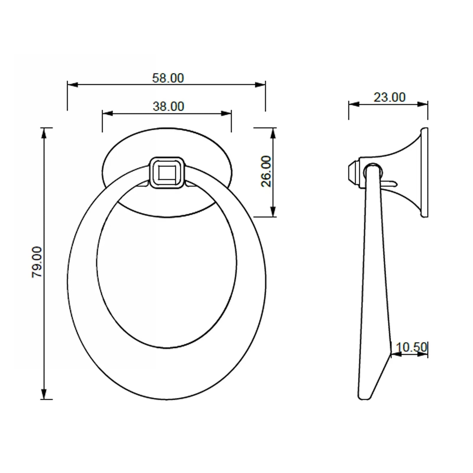 Sedona - Round Drop Ring Pull Handle - Graphite - Decor And Decor
