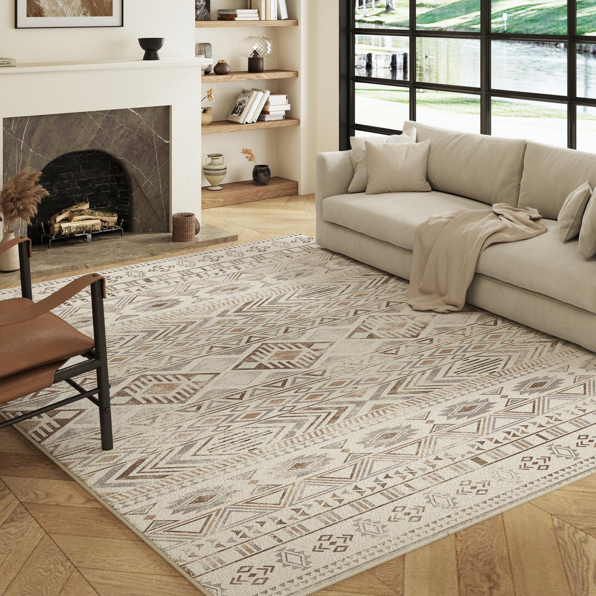 Nomira - Traditional Washable Large Living Room Rug - 160x230cm
