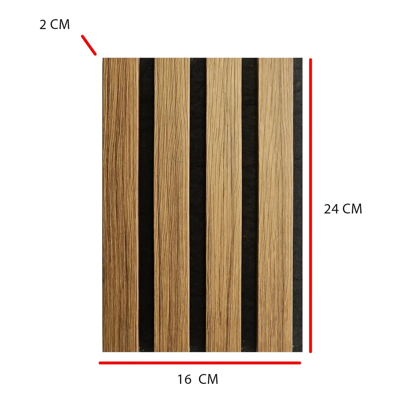 Acoustic Slat Wood Wall Panel - Walnut - SAMPLE