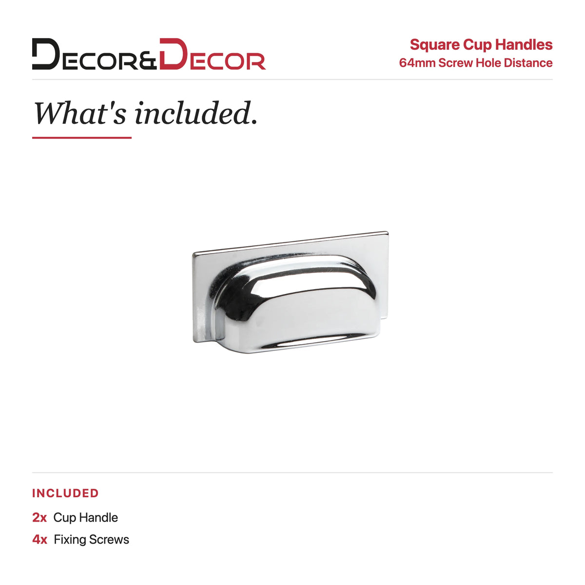 Tala - Square Cup Handle - Polished Chrome – view 13