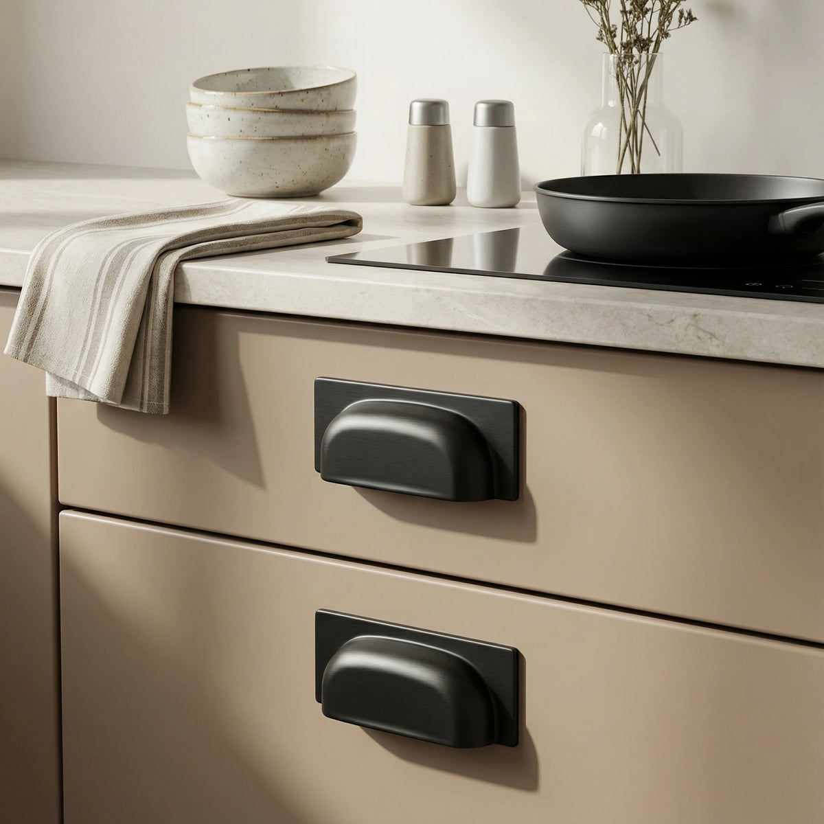 Tala - Square Cup Handle - Matt Black – view 3
