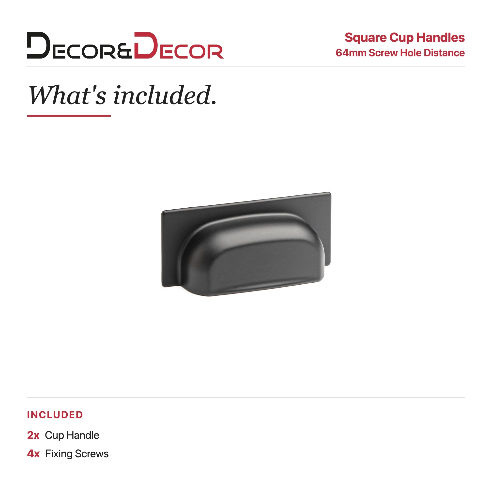 Tala - Square Cup Handle - Matt Black – view 13