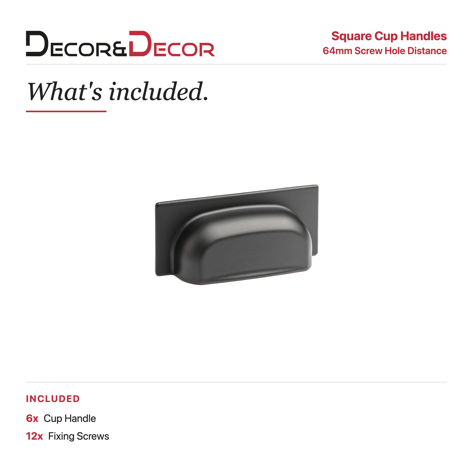 Tala - Square Cup Handle - Matt Black - Decor And Decor