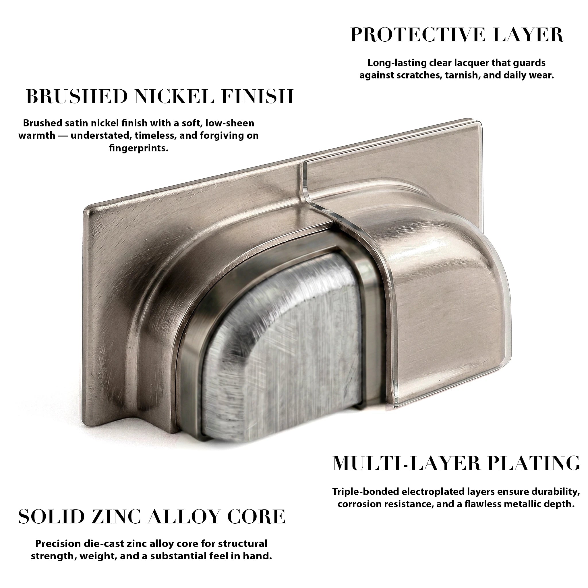 Tala - Square Cup Handle - Brushed Chrome – view 5