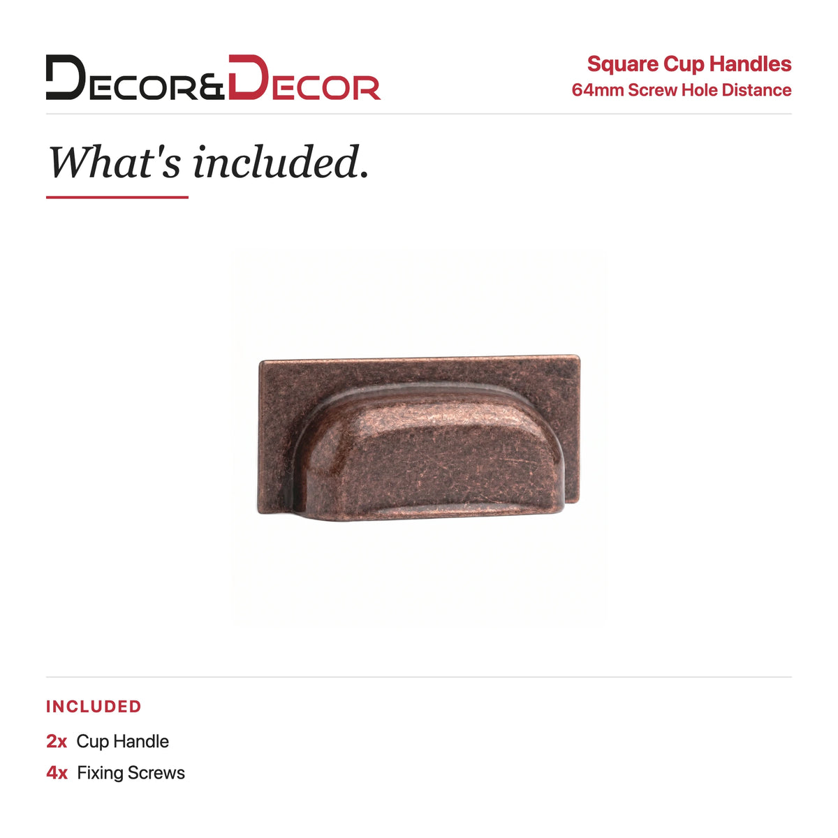 Tala - Square Cup Handle - Antique Copper – view 11