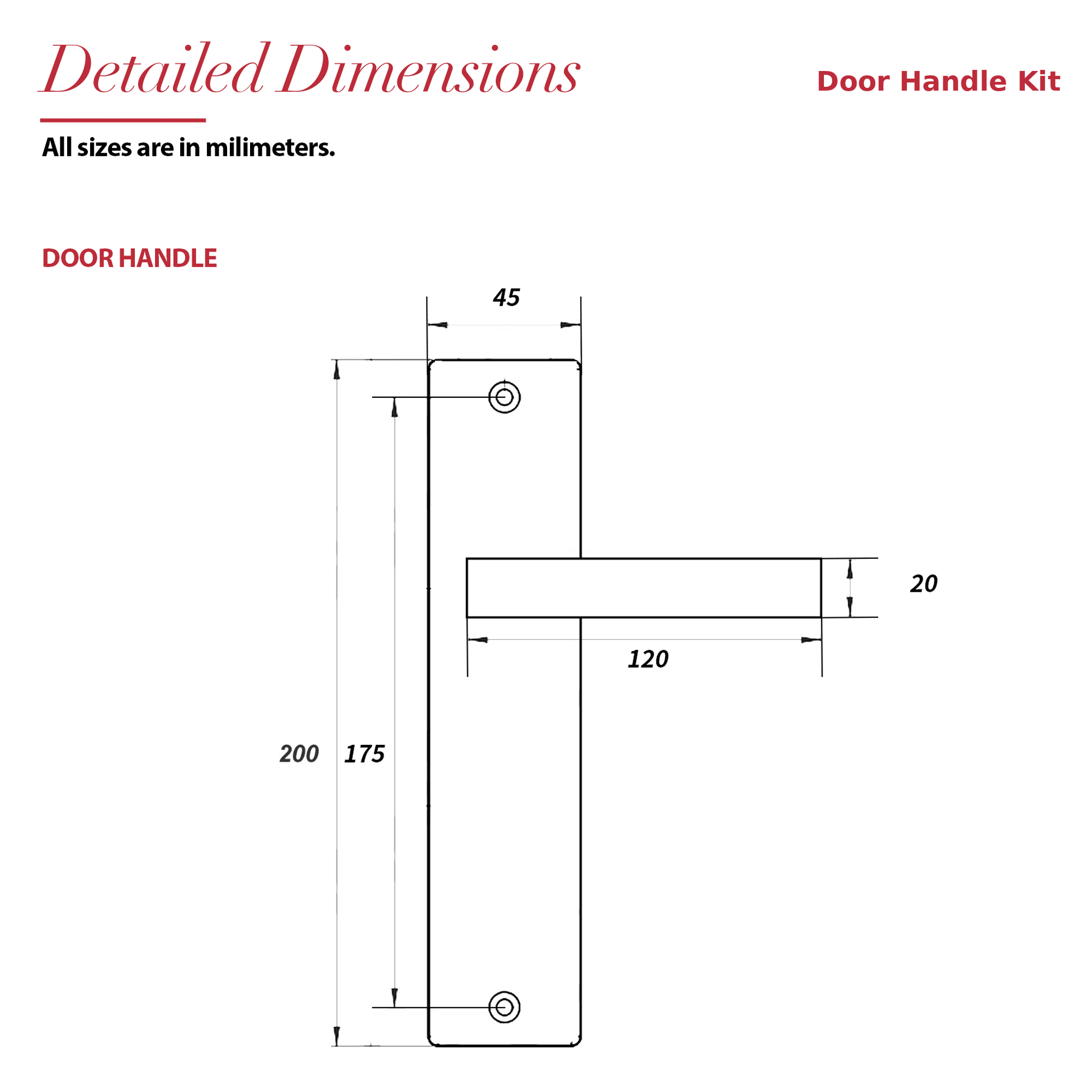 Lumina Antique Brass Door Lever Handles on Backplate – dimensions and measurements diagram