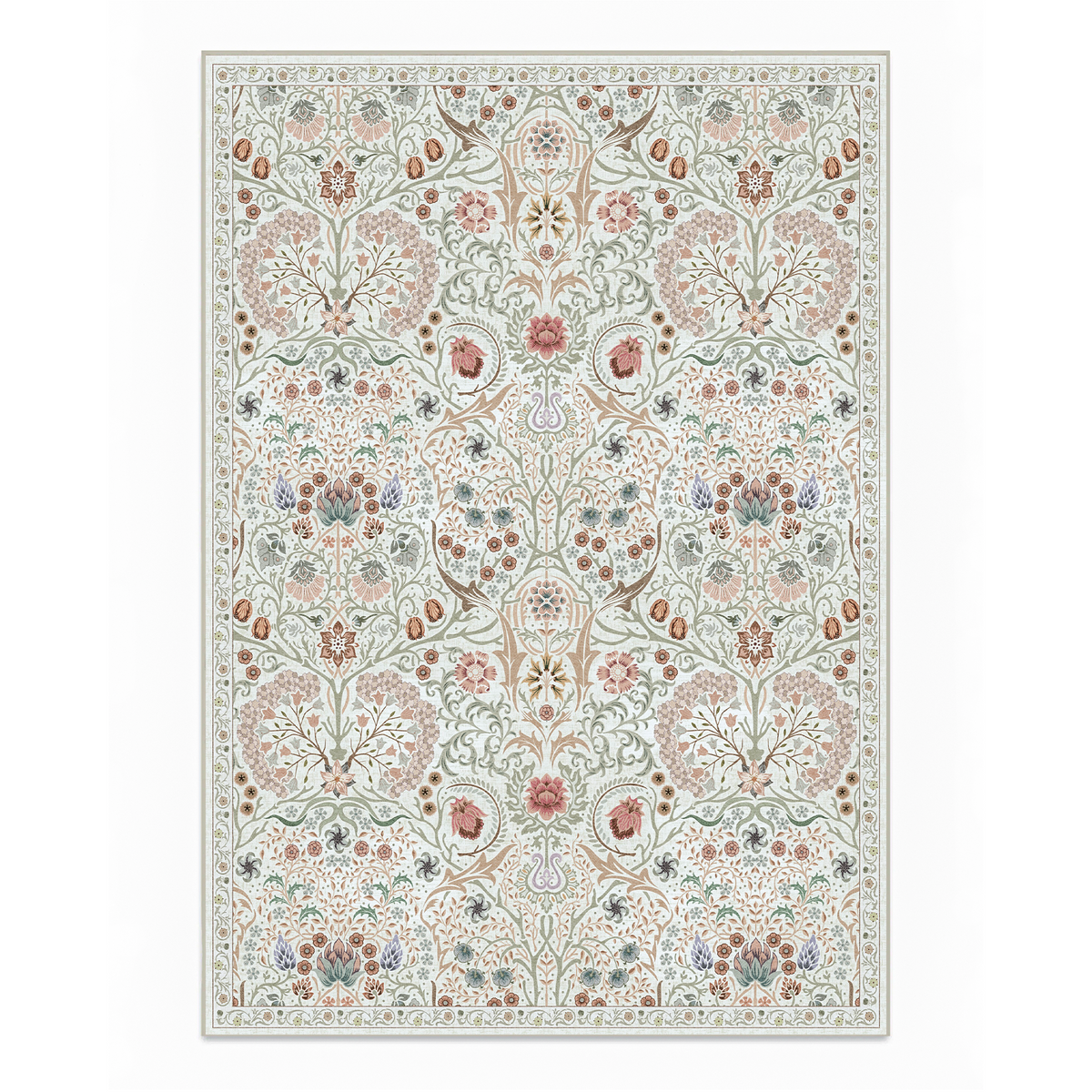 Astra - Vintage Floral Washable Large Living Room Rug - 160x230cm