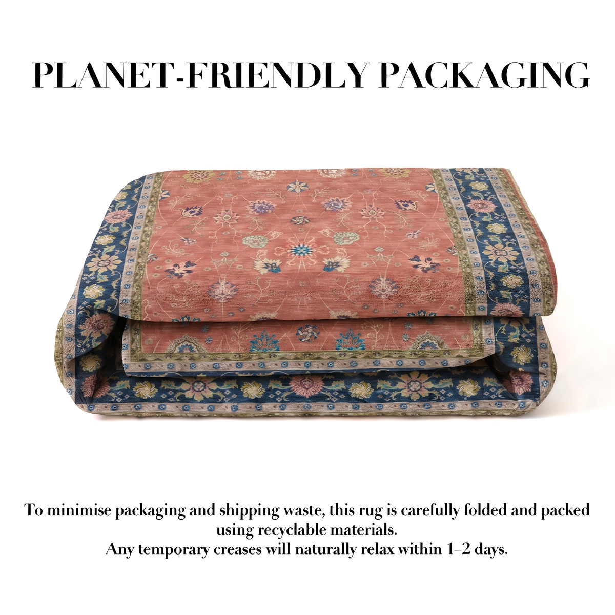 Nara - Terracotta Persian-Style Washable Large Living Room Rug - 160x230cm – view 3